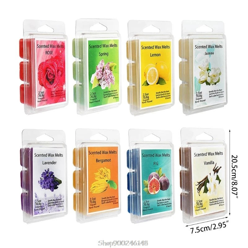 Scented Wax Melt Cubes – 8 Assorted Fragrances