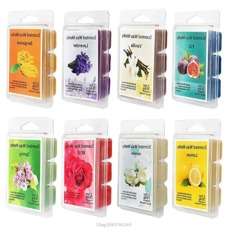 Scented Wax Melt Cubes – 8 Assorted Fragrances