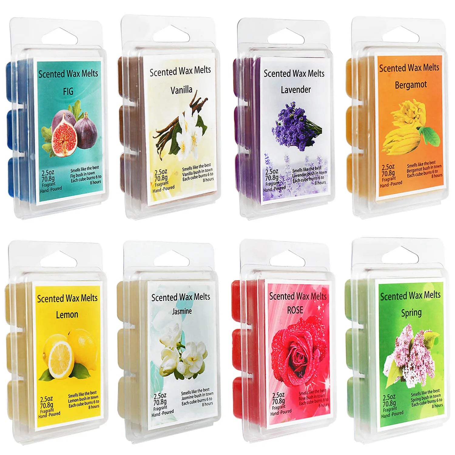 Scented Wax Block Set – 8 Fragrances for Yoga & Spa